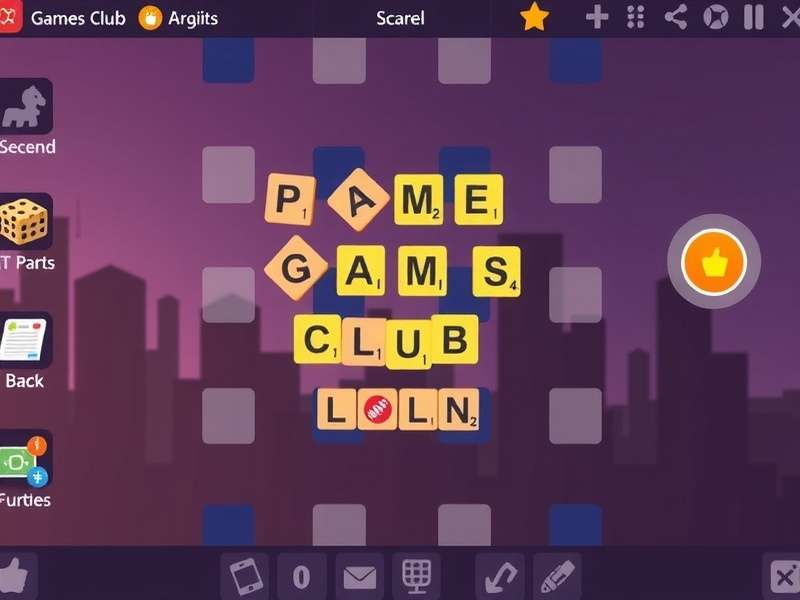 Digital Scrabble game board on a tablet showing high-scoring words