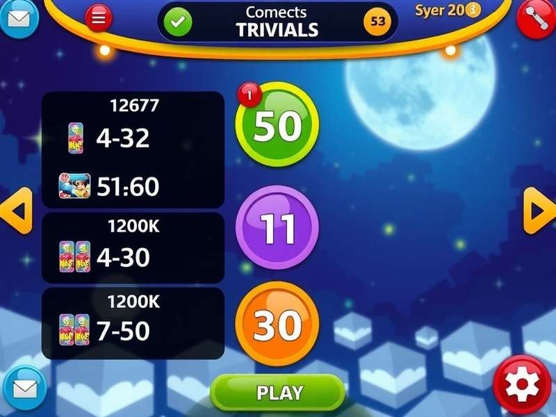 Screenshot of Pogo online trivia game interface showing multiple categories and score