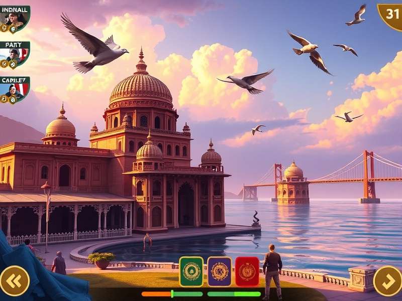 Woman smiling while playing a puzzle game on her laptop, representing casual Pogo gameplay