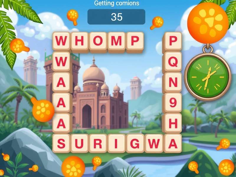 Word Whomp gameplay screen showing word puzzle interface