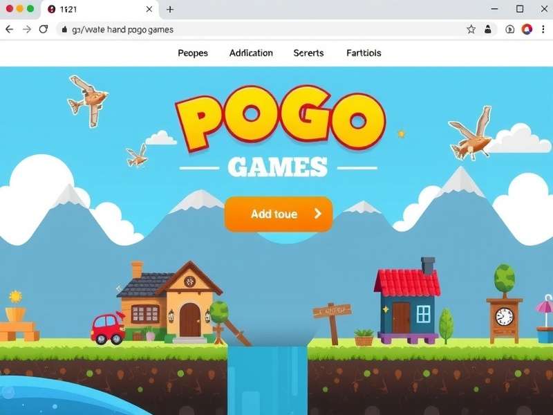 Vibrant Pogo games community playing online together on various devices