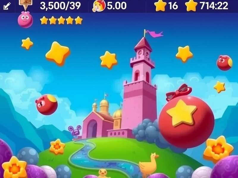 Colorful gaming setup with multiple monitors showing Pogo games