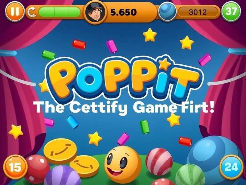 Close-up of colorful balloons representing Poppit game bubbles