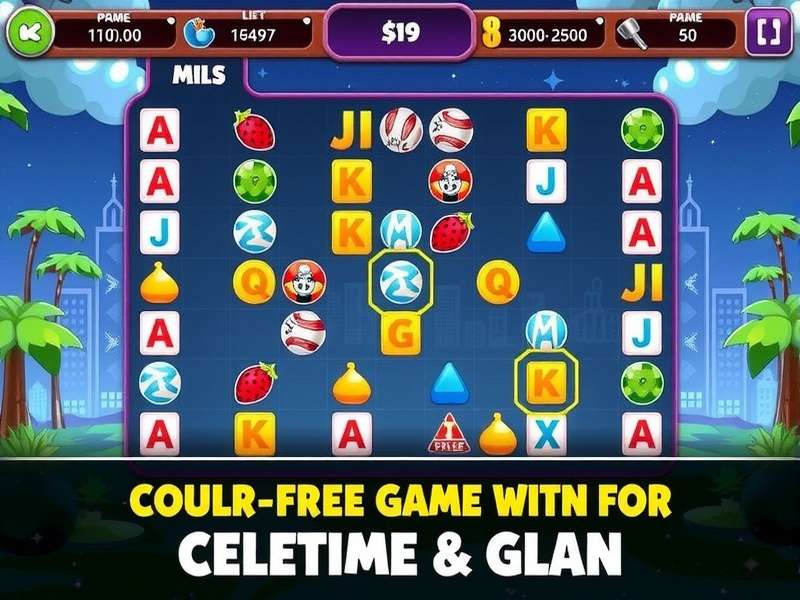 A person playing a colorful online puzzle game on a laptop