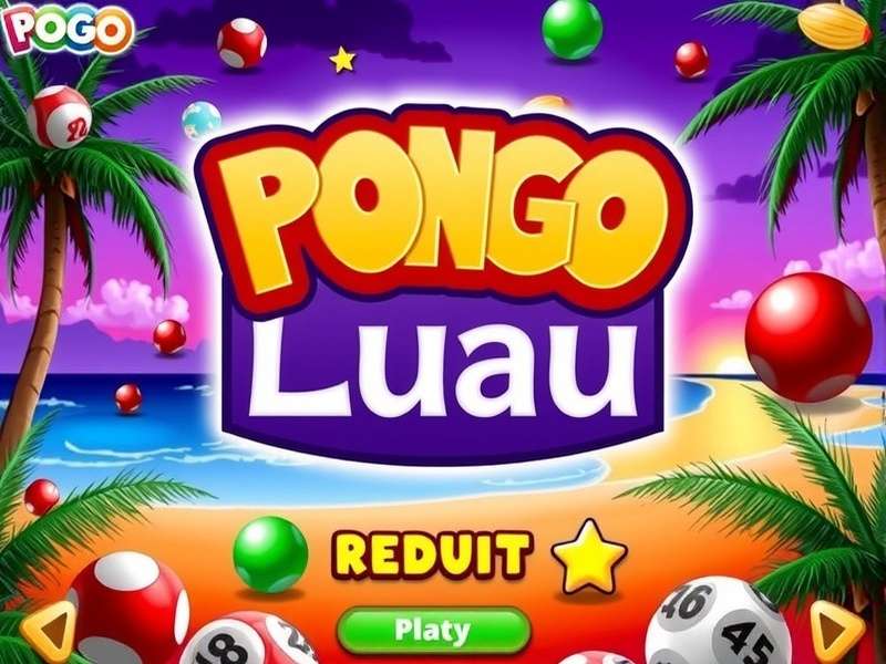 Bingo Luau gameplay screenshot showing tropical bingo cards and vibrant interface