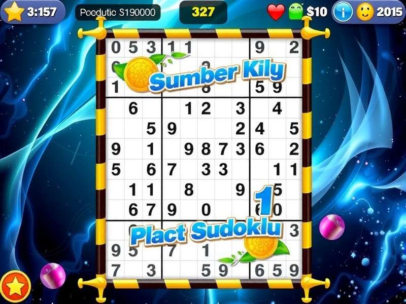 A close-up of a complex Sudoku puzzle being solved on Pogo Games interface, showcasing hints and tools.