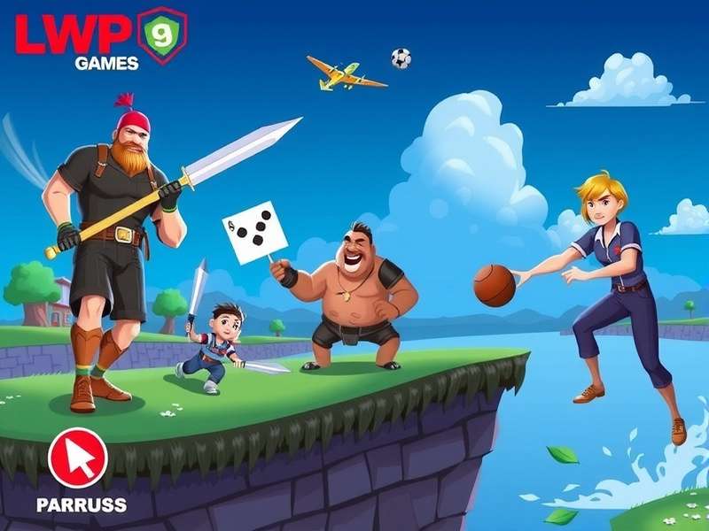 A vibrant collage of popular Pogo games like Word Whomp, Poppit!, and Canasta being played on various devices.