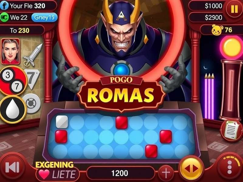 Vibrant online gaming scene with multiple players enjoying Pogo games on different devices