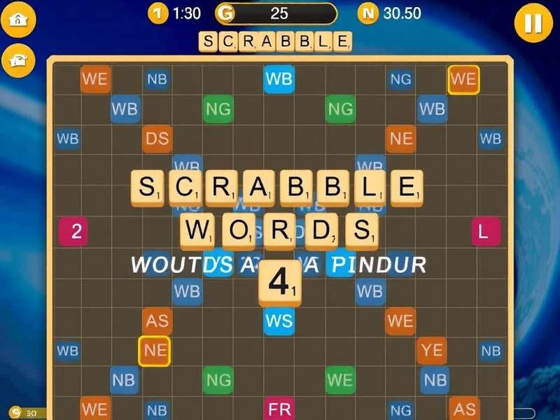 Pogo Games Scrabble interface showing word placement strategies