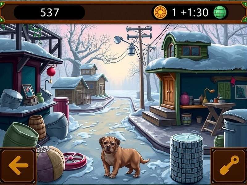 Pogo Hidden Object Game Treasure Seekers screenshot showing detailed scene with hidden items
