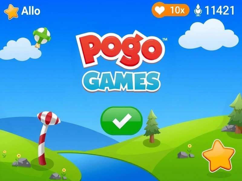Screenshot of the Pogo Games App interface showing various game tiles