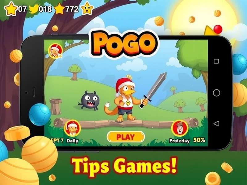 Multiple Android devices showing different Pogo game screens