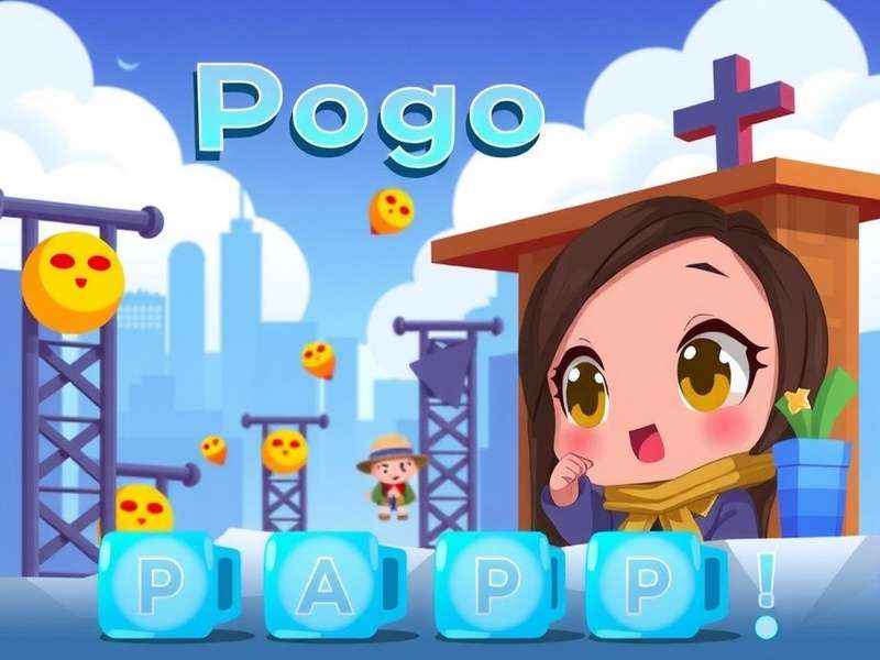 Pogo Game dashboard showing Sudoku, Scrabble, card games and Club Pogo interface on a laptop and mobile device