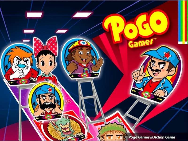 Pogo Games Show In 90 S — Retro gaming banner with classic Pogo titles