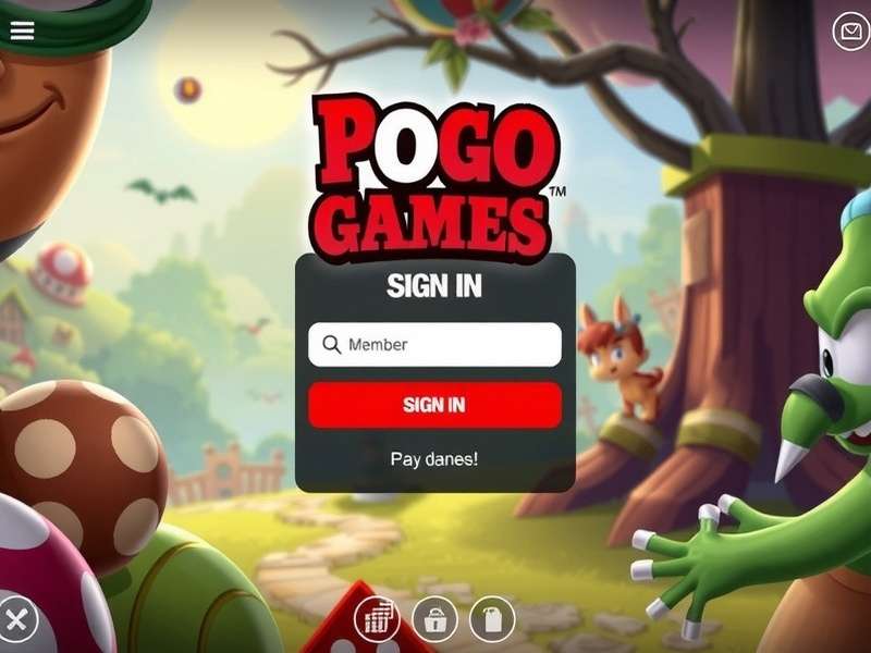 Pogo Games Member Sign In dashboard showing account access and game library