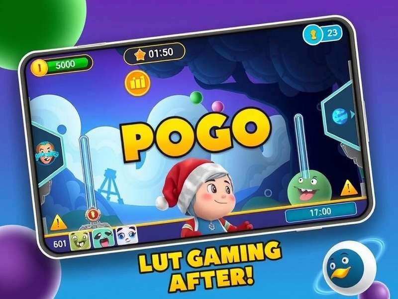 Pogo Games Free Download For PC — Lobby screenshot showing popular games like PoppaZoppa, Word Whomp, and Mahjong Safari